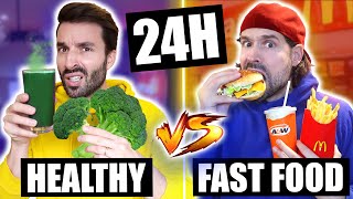 ON MANGE FAST FOOD VS HEALTHY PENDANT 24H - CARL IS COOKING
