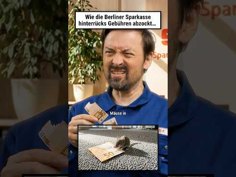 Wie die Berliner Sparkasse hinterrücks Gebühren abzockt… #bank #comedy #verbraucherrechte