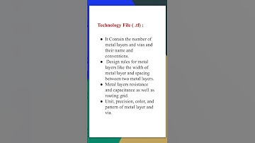Technology File (.tf) #pd #education #semiconductor #vlsi #chip #chipdesign #digital #circuits #ece