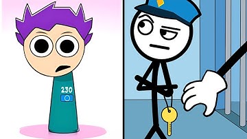 Play TikTok Gameplay THIEF PUZZLE vs SQUID GAME (Sprunki, Incredibox) — Walkthrough Trailer Video