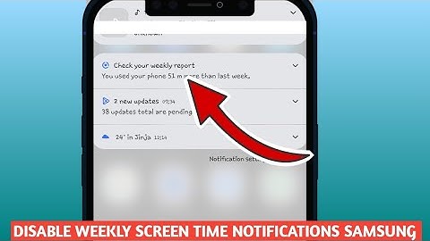 How To Disable/ Enable Weekly Screen Time Report Notifications Samsung 2024