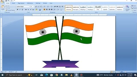 Indian Flag Design in Ms Word | Indian flag Design in Microsoft Word | Step by Step Hindi Tutrial