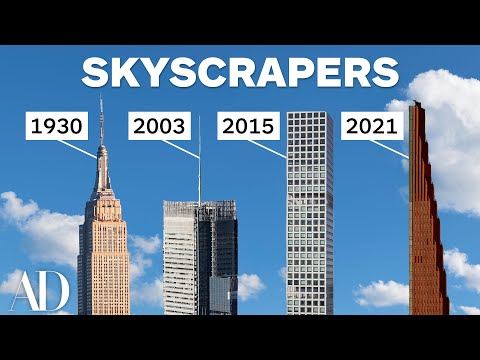 Videó: New York-i új, megfordított acél és üveg társasház sziluettje