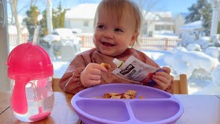 Adorable Baby Girl Enjoys Daddy Daughter Lunch Date!