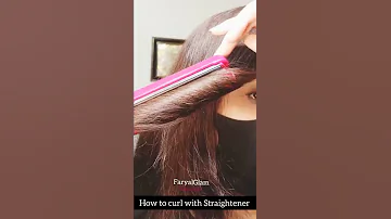 How To Curl With Straightener Blowdrywithstraightener FaryalGlam Curling Easycurl Hairstyling 