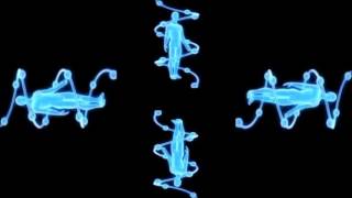 Rotating Human DNA With Music, Holographic Animation For Use With HoloQuad Pyramid Hologram MMD