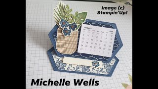 Easel Desk Calendar - Boho Indigo - Stampin' Up! - Stamping with Michelle W.