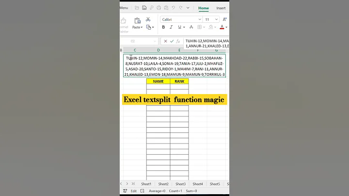 Excel textsplit function magic | #shorts #textsplit #excel