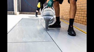 GftK's vdw 815+ for grouting Porcelain Paving in Southport, UK
