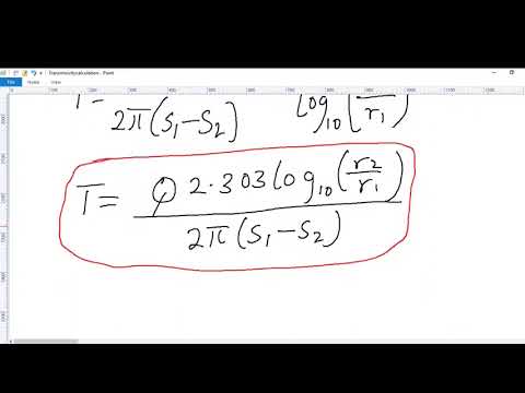 Calculation of transmissity and storativity of a confined aquifer