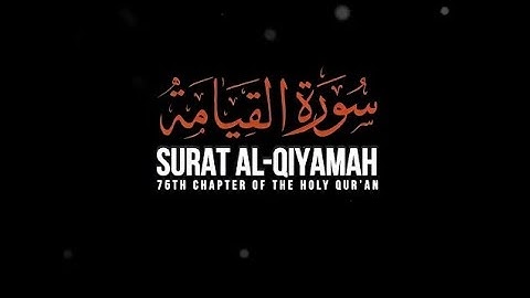 سورة القيامة بصوت القارئ شريف مصطفى