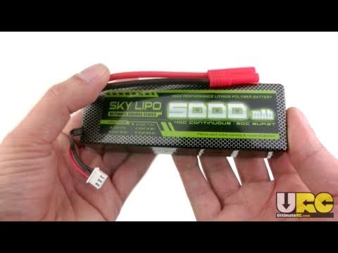 Sky Lipo Hard Case 5000mah 40C 2S battery mini-review - YouTube