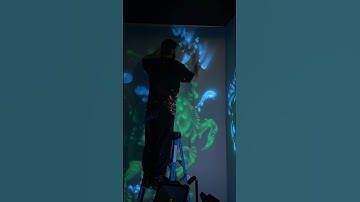 Hot Invisible UV at Bates Motel Escape rooms in PA! Day 2! #airbrush #art #blacklight #wildfirepaint