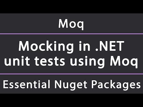 .NET에서 Moq를 사용하여 Mocking 시작하기 (Core, Framework, Standard)