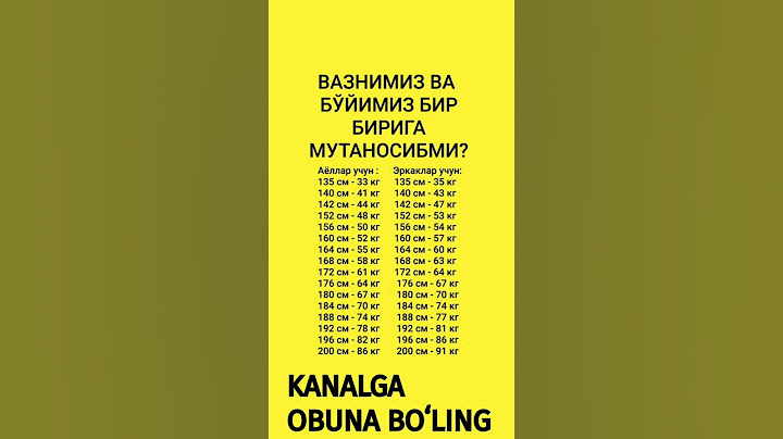 ВАЗНИМИЗ ВА БЎЙИМИЗ БИР БИРИГА МУТАНОСИБМИ? #фойдалимаълумот