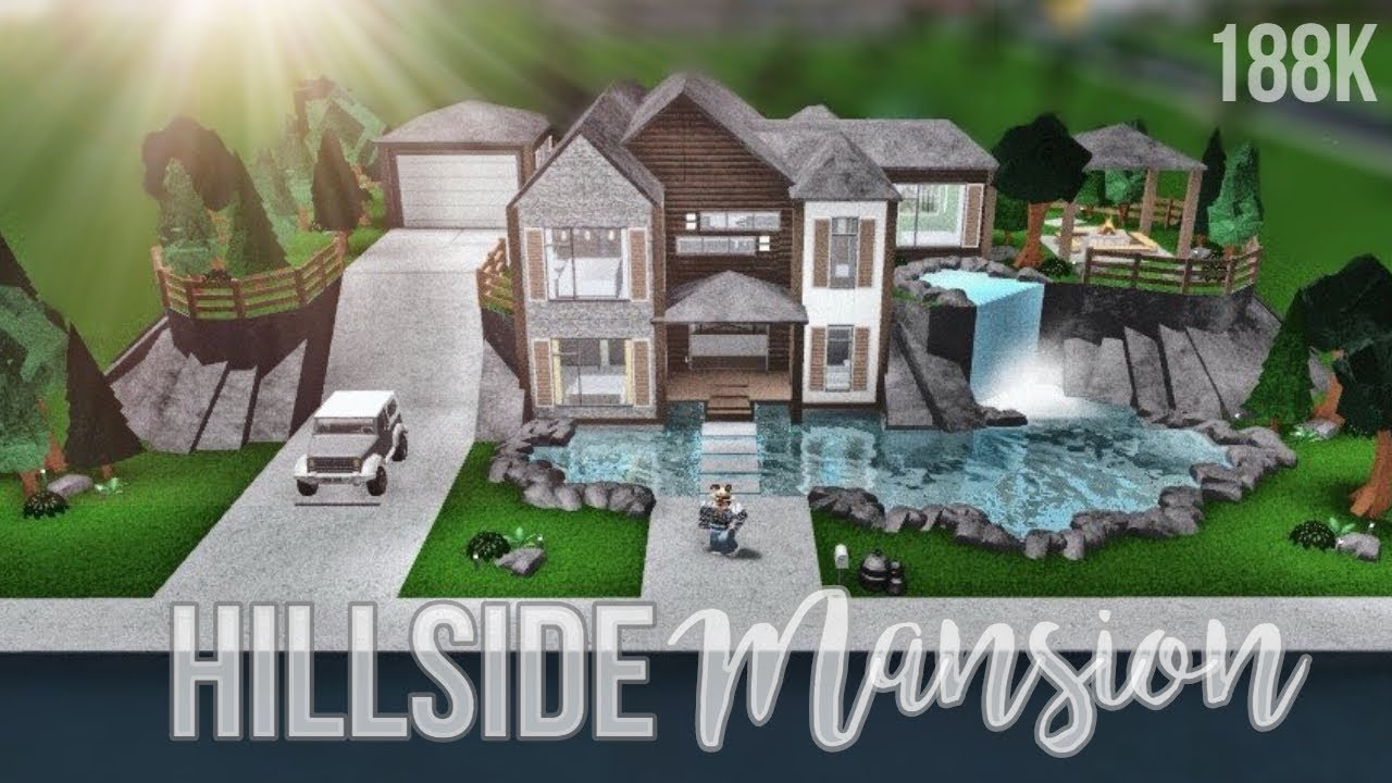 Bloxburg Hillside Mansion 188k Youtube