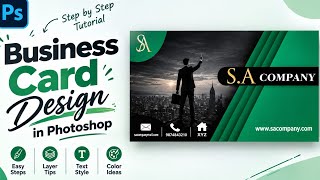 Business Card / Visiting Card Design in Photoshop | Easy step by step Tutorial | in Hindi 😊 screenshot 5