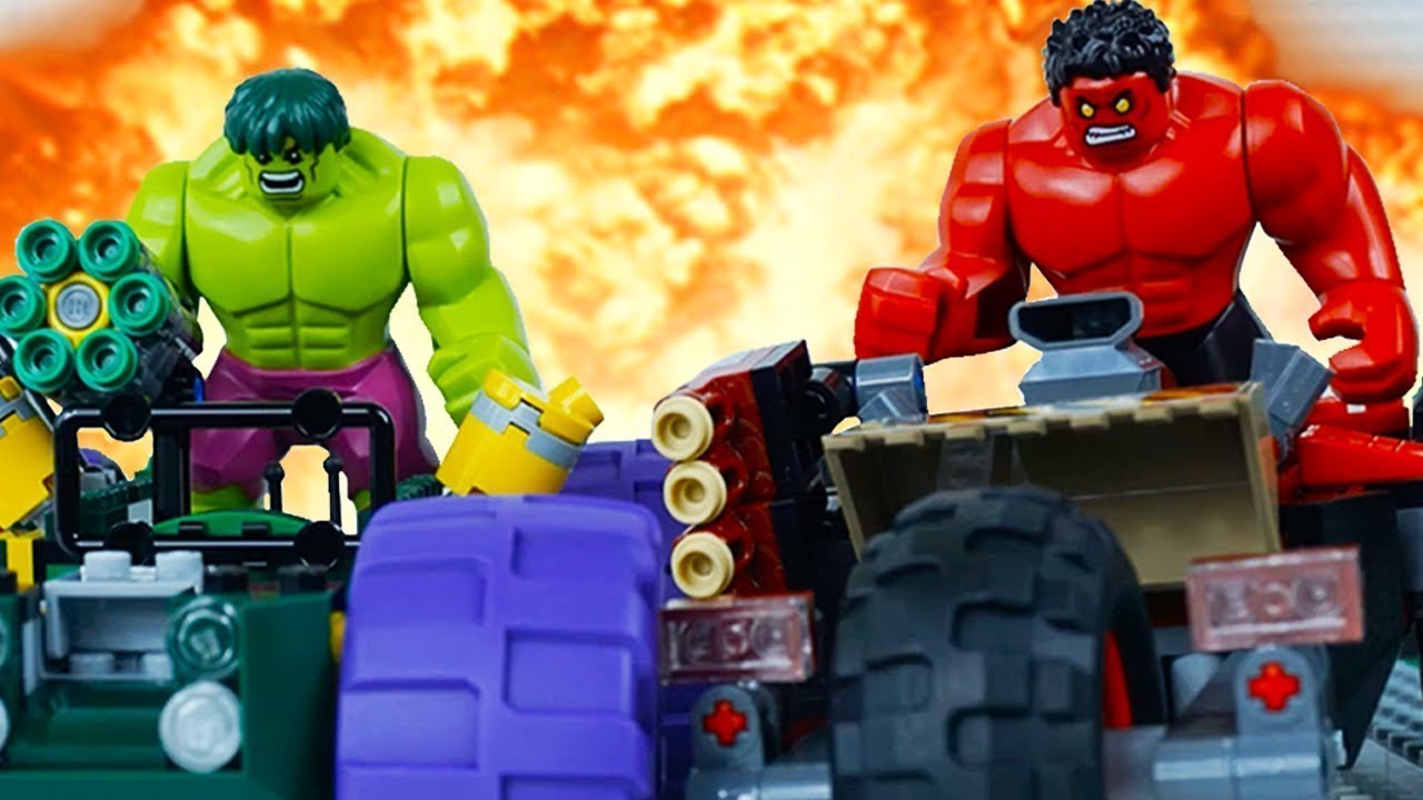 LEGO Hulk STOP MOTION W / Hulk vs Red Hulk: Racing | LEGO Hulk Brick Building | LEGO Worlds