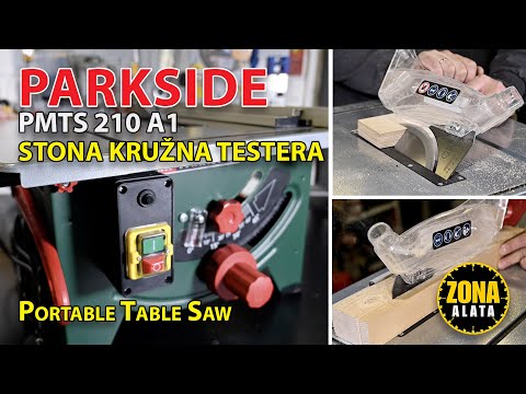 Parkside PMTS 210 A1 Stoni Cirkular - Stona Kružna Testera / Portable Table Saw Review 4K Scheppach