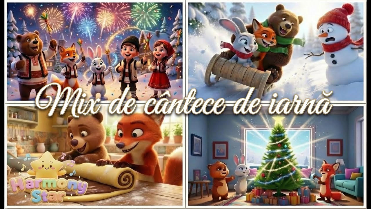 🎄 25 Minute Colaj Cântece Copii de Crăciun și Iarnă Non-Stop 🎅