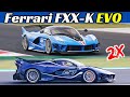 Ferrari FXX-K EVO at Misano Circuit - Screaming V12 Engine, Backfires, Faltout &amp; Glowing Brakes!