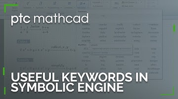 Useful Keywords in Mathcad Symbolic Solving