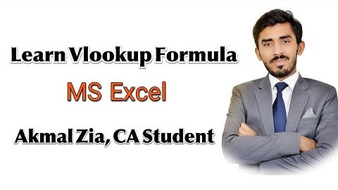 MS Excel Vlookup Formula| Benefits of Vlookup|| Akmal Zia| CA Students| Urdu | Hindi|