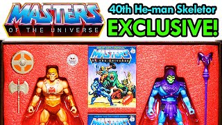 SDCC Exclusive MOTU 40th Anniversary He-Man Skeletor 2 Pack Masterverse Mattel - Mega Jay Retro
