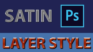 How to Create a Satin - Layer Style Effect. Adobe Photoshop Tutorial for Beginners