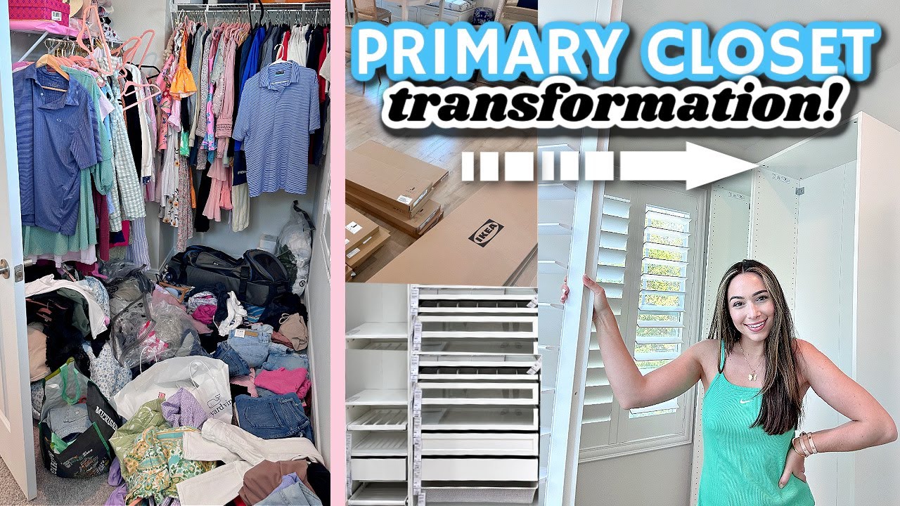 2023 EXTREME CLOSET TRANSFORMATION! DECLUTTER WITH ME! DIY IKEA PAX ...