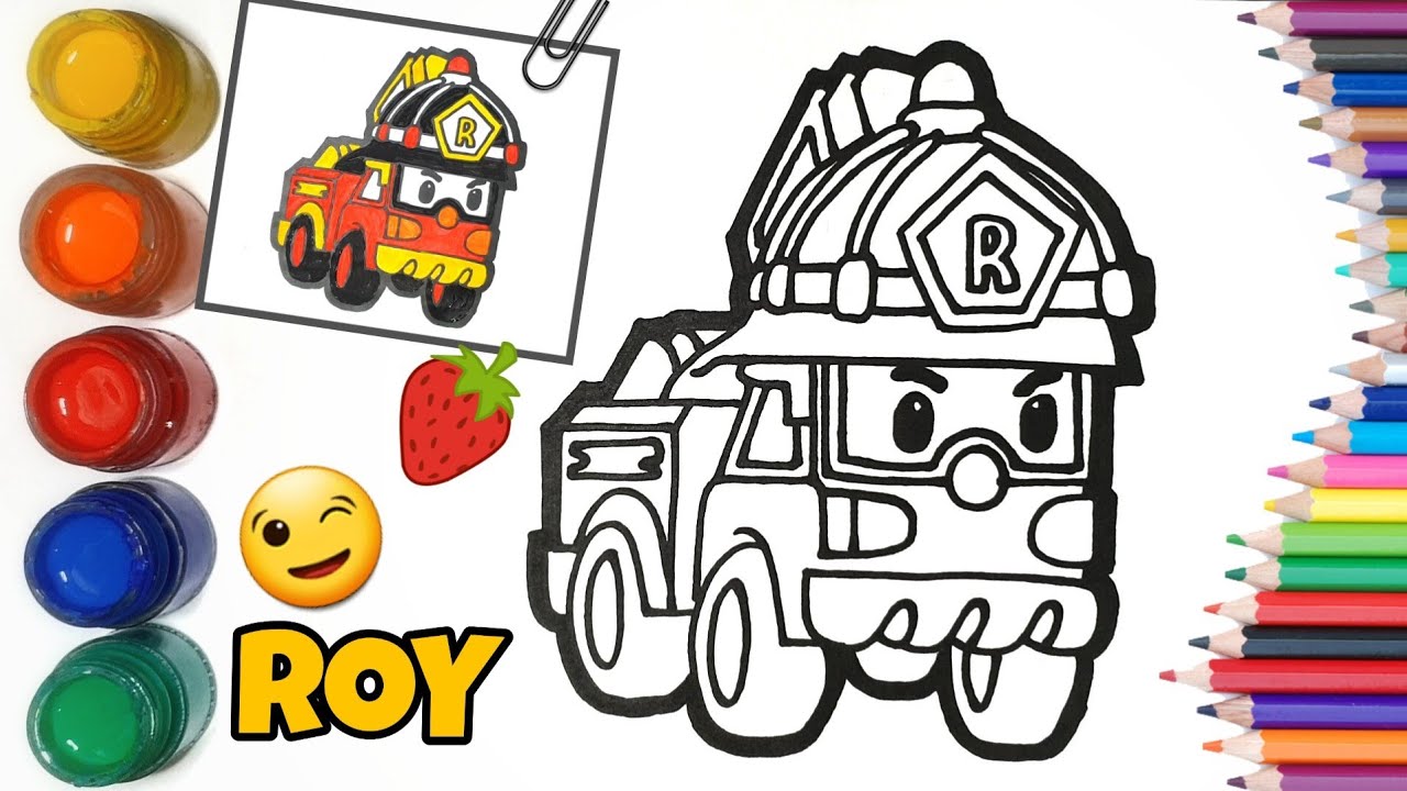  Cara Menggambar Robocar Poli  Roy Mudah Edukasi 