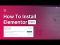 How to install and activate Elementor PRO