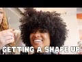 getting a shape up for the fro! what I ask for + wash and go with my current favorite products!