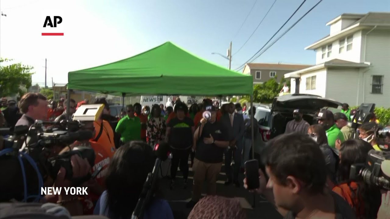 Vigil held for boy killed in New York shooting - YouTube