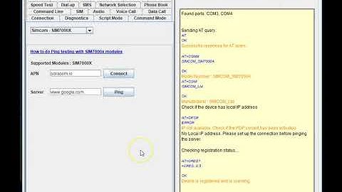 Test Ping feature with SIM7000 Modules