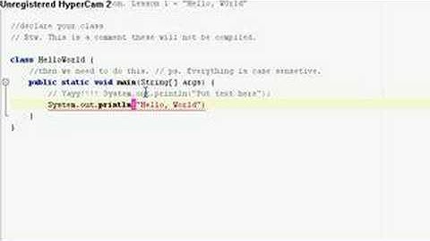 Java Tutorial 1: Hello, World