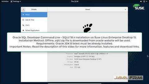 Oracle SQL Developer Command Line - SQLcl 18.4 Installation on Suse Linux Enterprise Desktop 15