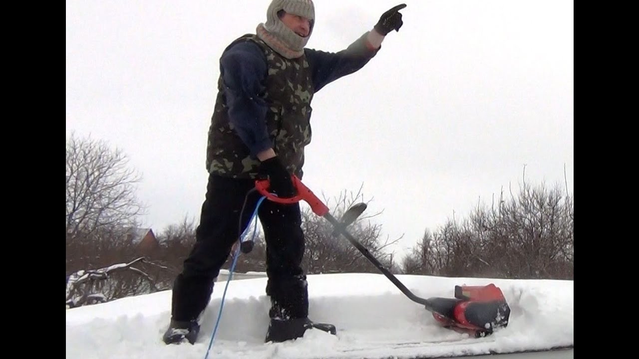 Тест - снегоуборщик электрический - YouTube