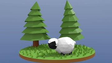 LowPoly sheep rigged and first animation test