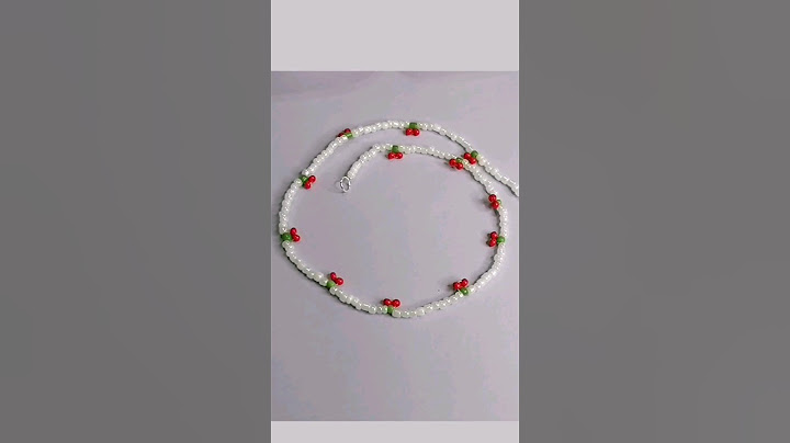 TUTORIAL 👆 cómo hacer un collar de hilo NYLON con mostacilla en forma de cereza