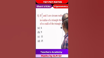 TGT PGT Trigonometry Maths Short Tricks