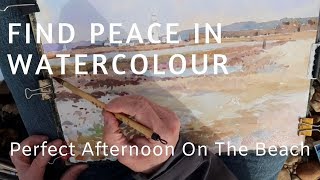 Watercolour Painting lighthouses On The Beach @PatrickLeyGreaves