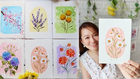 Skillshare Class Intro: Watercolor and Gouache Floral Painting with a Pastel Background