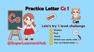 Practice Letter C ✏️  for toddlers | Shadow Matching + Letter Activities | Level1 | SuperLearnersHub