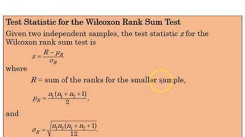 11.2 Nonparametric Statistics: The Wilcoxon Test