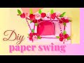 How to make a paper swing/ diy minature swing at home/paper craft