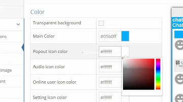 How to change Chatwing chat room pop icon color