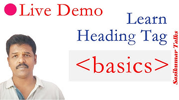 SEO Course: Heading Tag -Sasikumar Talks SEO #SasikumarTalks