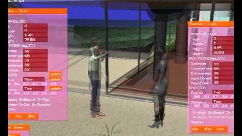 Simulation of Individual Spontaneous Reactive Behavior