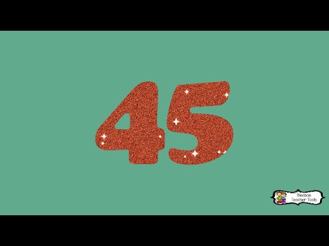 45 Second Timer | Taylor Swift Orange Glitter & Green Classroom Countdown